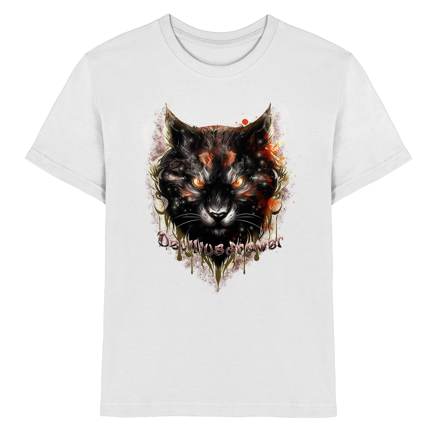 Deviliusdrawer Red Devil Cat - Kids Premium Shirt