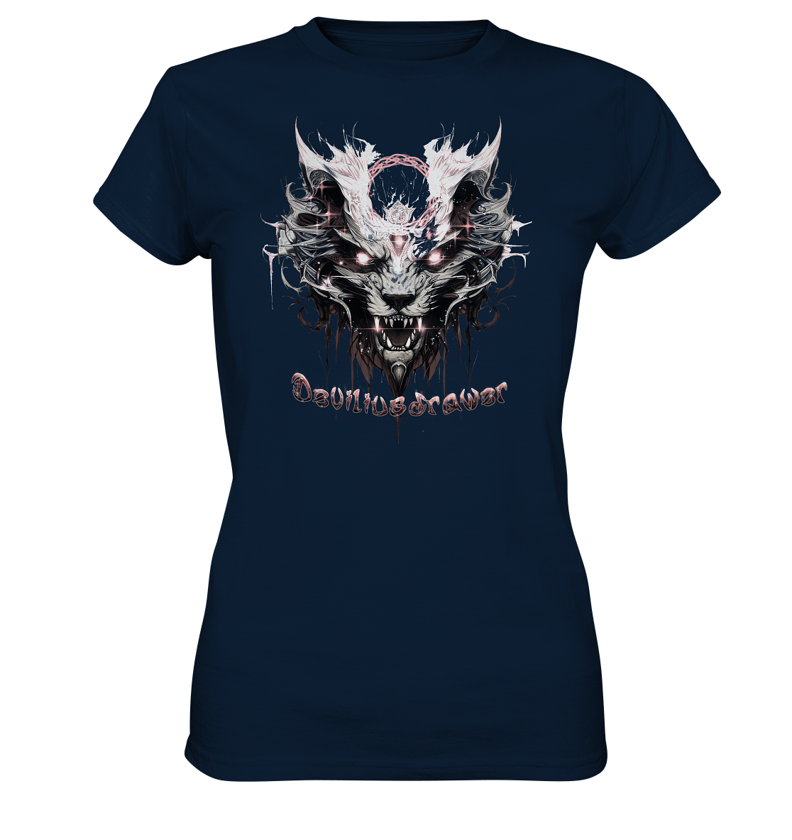 Deviliusdrawer Demonic Glow Cat - Ladies Premium Shirt