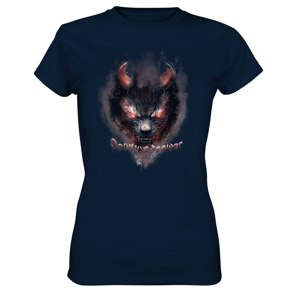 Deviliusdrawer Red Smoked Cat - Ladies Premium Shirt