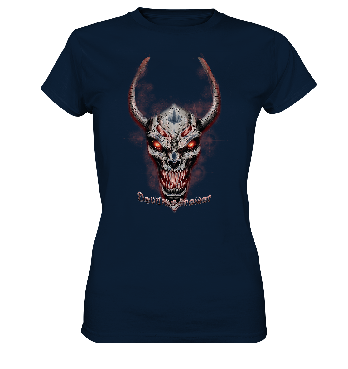 Deviliusdrawer Red Eyed Skeleton - Ladies Premium Shirt