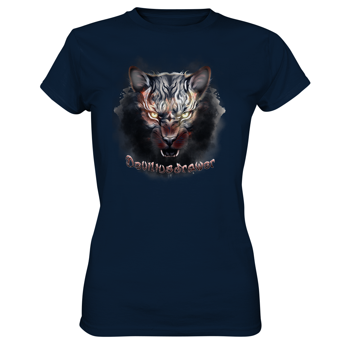 Deviliusdrawer Smoke Tiger - Ladies Premium Shirt