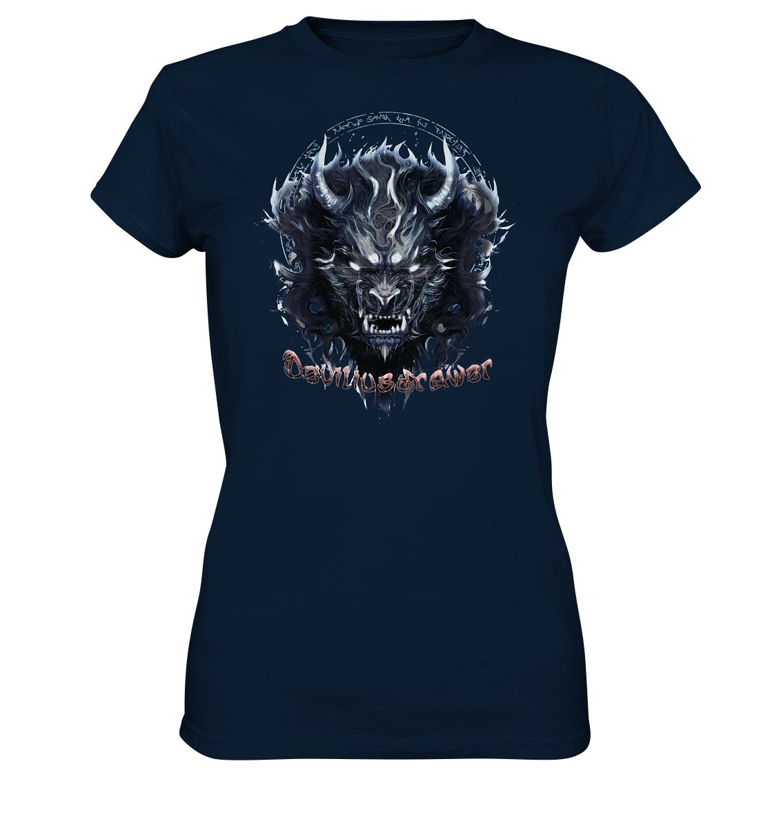 Deviliusdrawer Dark Wolf Mask - Ladies Premium Shirt