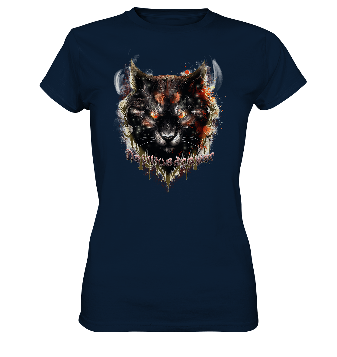 Deviliusdrawer Red Devil Cat - Ladies Premium Shirt