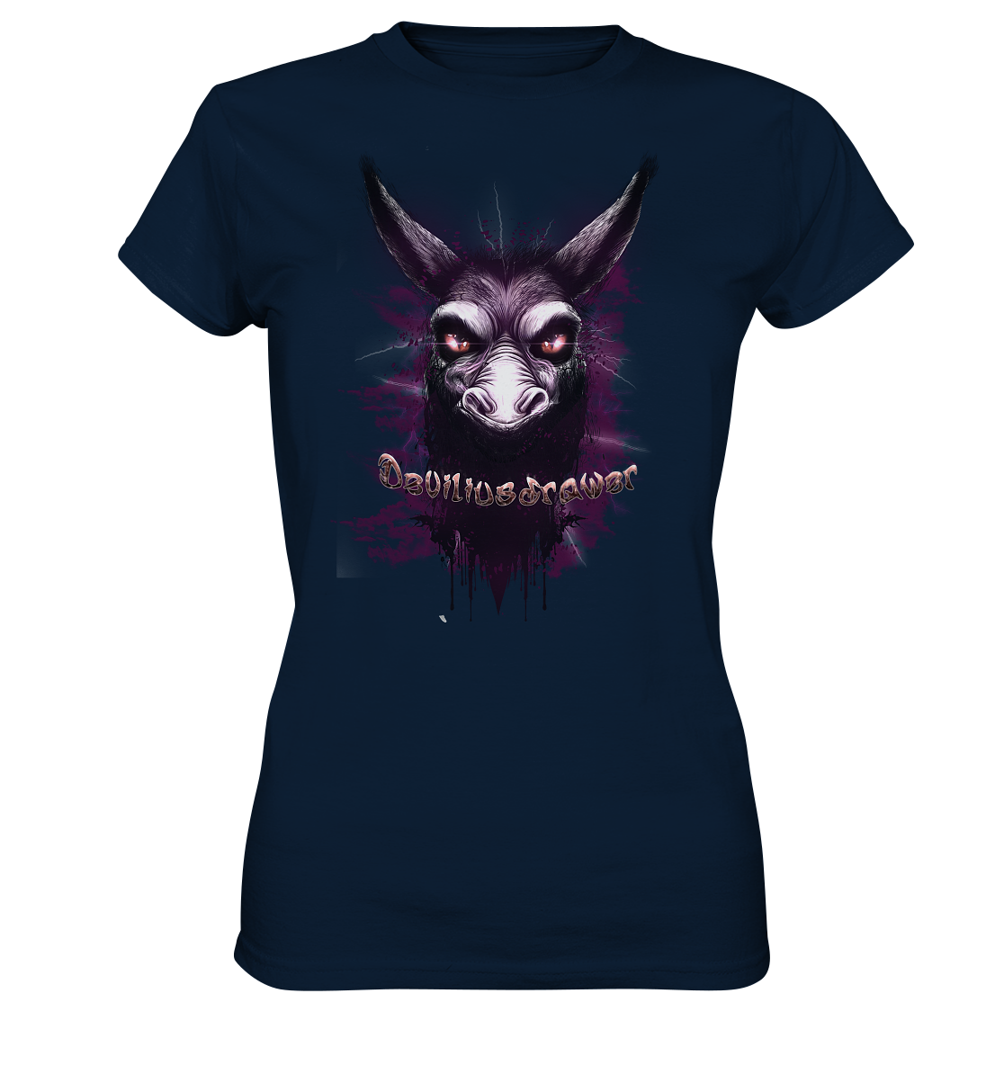Deviliusdrawer Purple Donkey - Ladies Premium Shirt