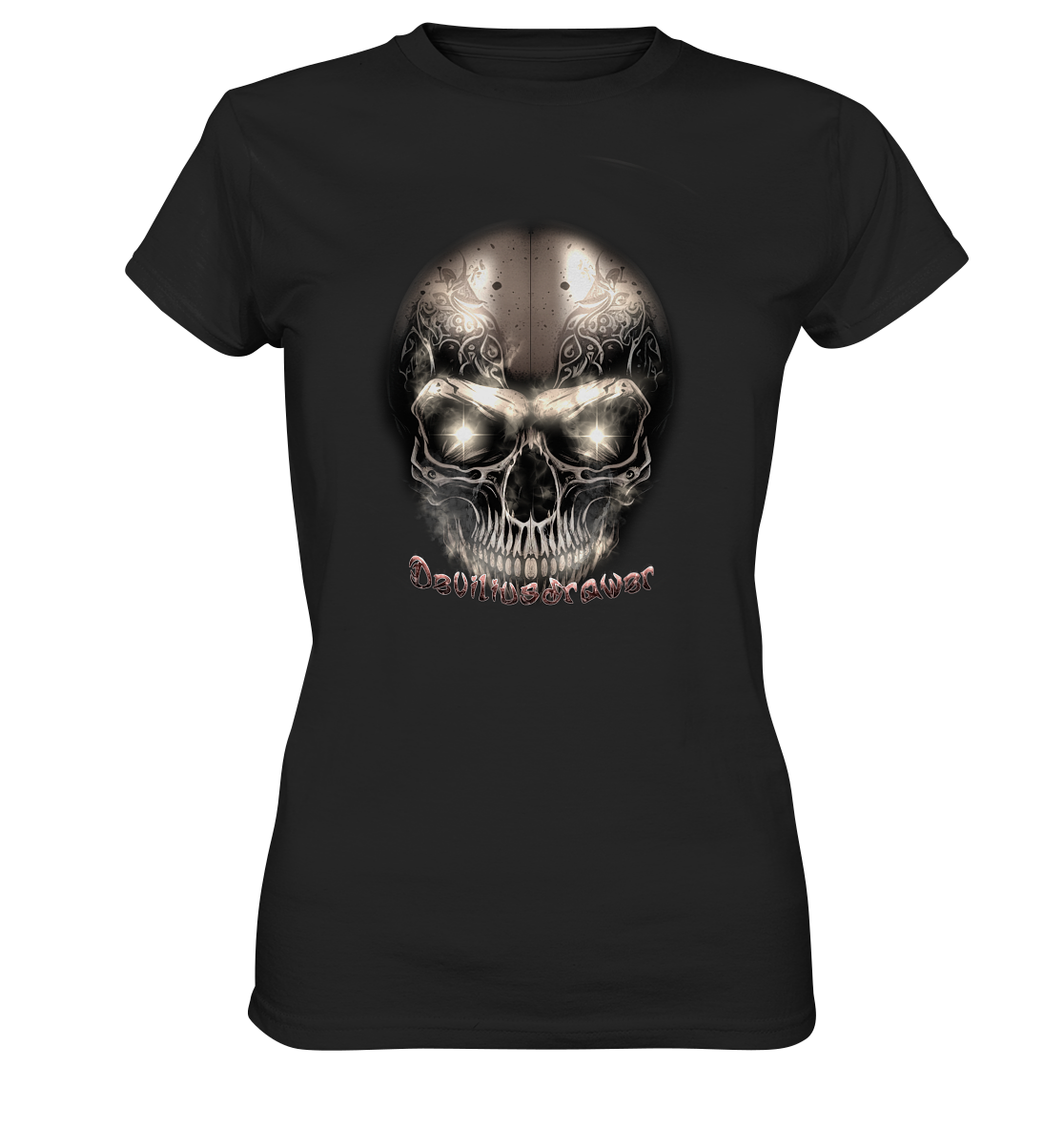Couple Wear Fire Skeleton Iron - Classic and Ladys Premium T-Shirt
