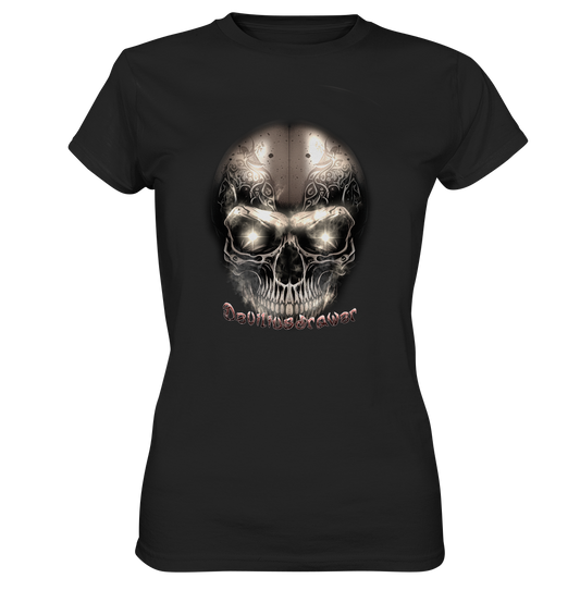 Couple Wear Fire Skeleton Iron - Classic and Ladys Premium T-Shirt
