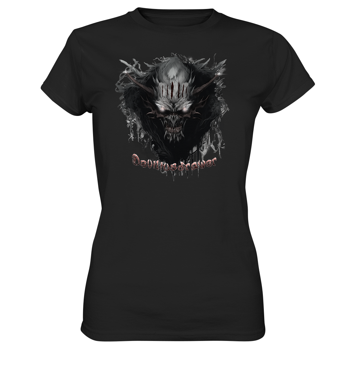 Couple Wear Dark Smoke Demon - Classic and Ladys Premium T-Shirt