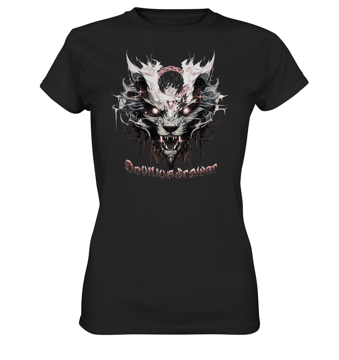 Deviliusdrawer Demonic Glow Cat - Ladies Premium Shirt