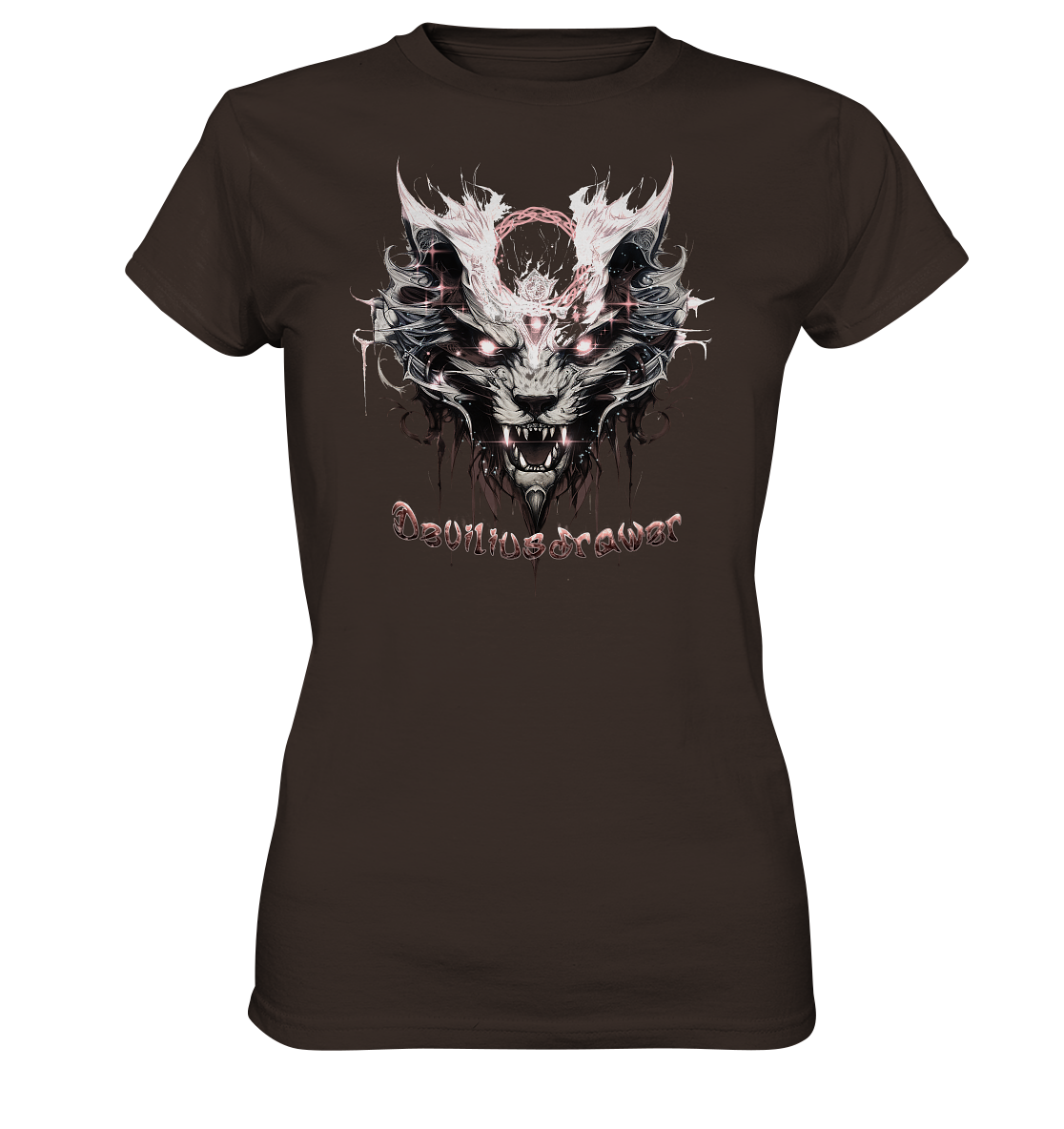 Deviliusdrawer Demonic Glow Cat - Ladies Premium Shirt