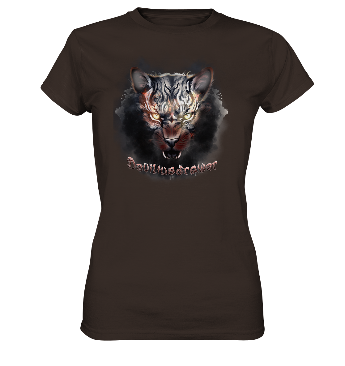 Deviliusdrawer Smoke Tiger - Ladies Premium Shirt