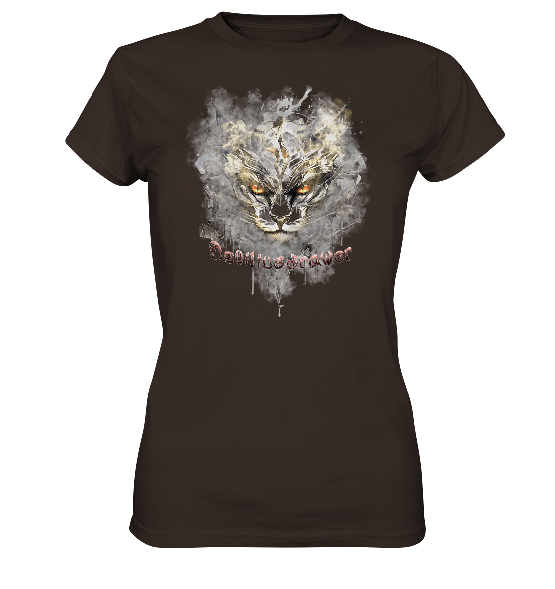 Deviliusdrawer White Catgod - Ladies Premium Shirt