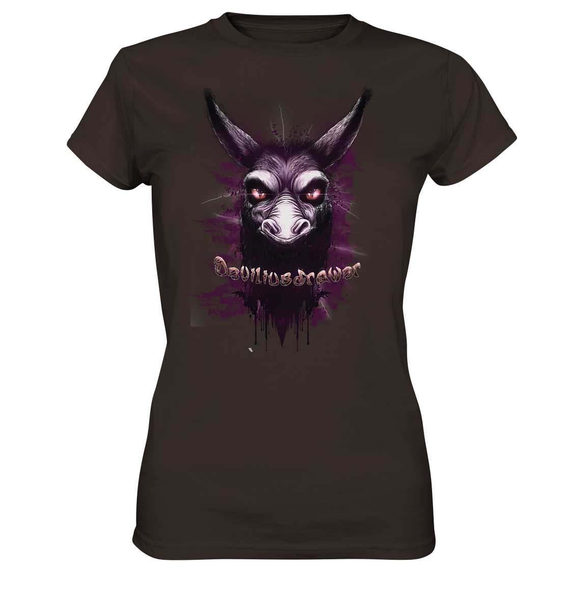 Deviliusdrawer Purple Donkey - Ladies Premium Shirt