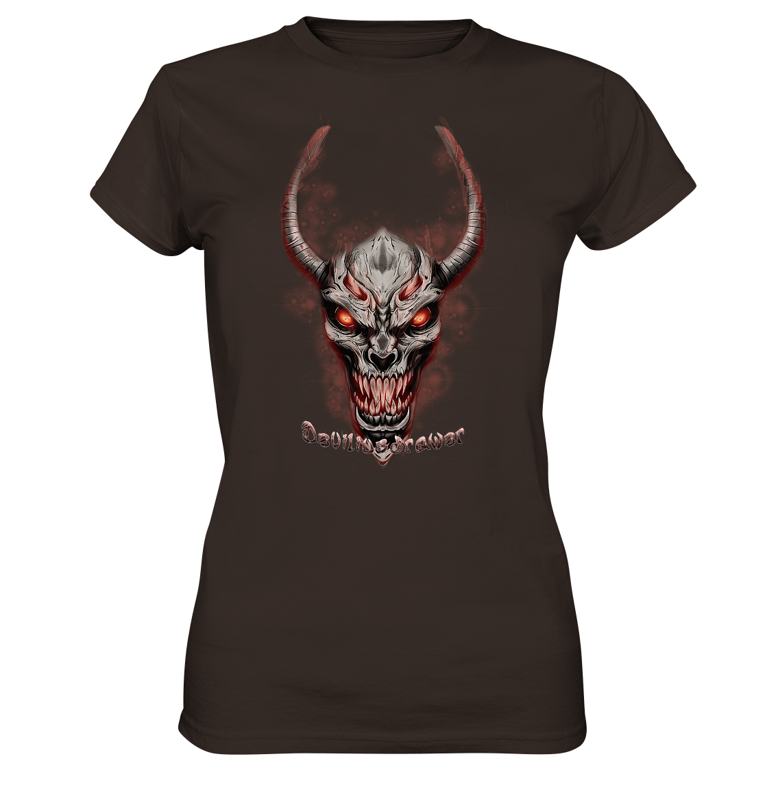 Deviliusdrawer Red Eyed Skeleton - Ladies Premium Shirt