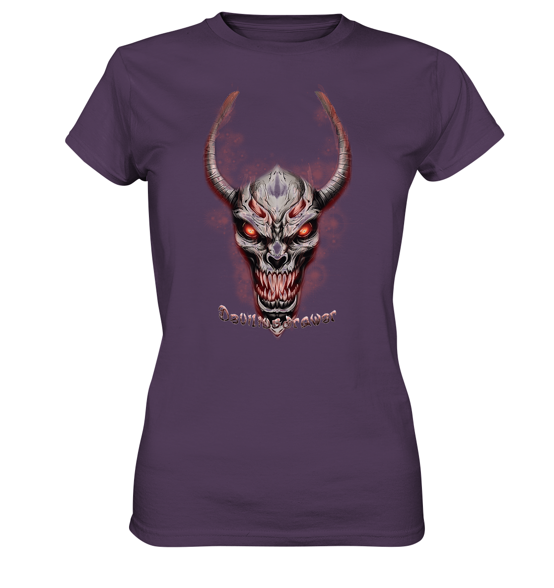 Deviliusdrawer Red Eyed Skeleton - Ladies Premium Shirt