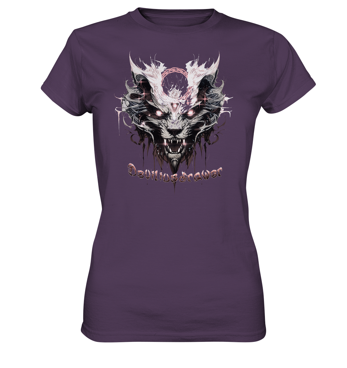Deviliusdrawer Demonic Glow Cat - Ladies Premium Shirt