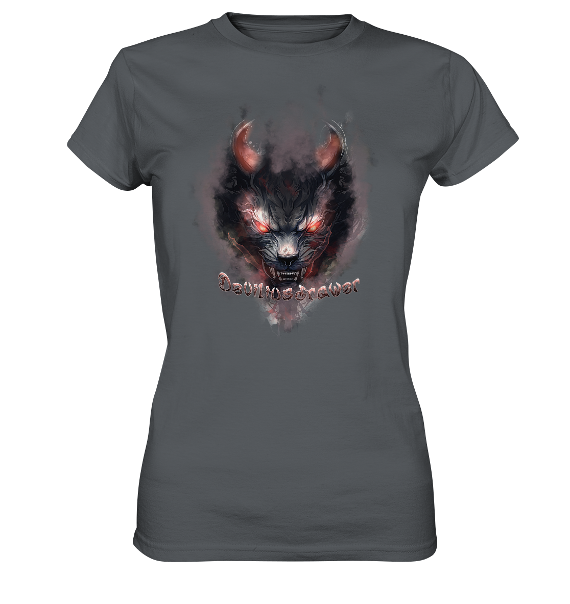 Deviliusdrawer Red Smoked Cat - Ladies Premium Shirt