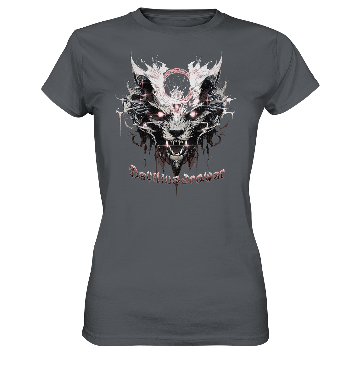 Deviliusdrawer Demonic Glow Cat - Ladies Premium Shirt