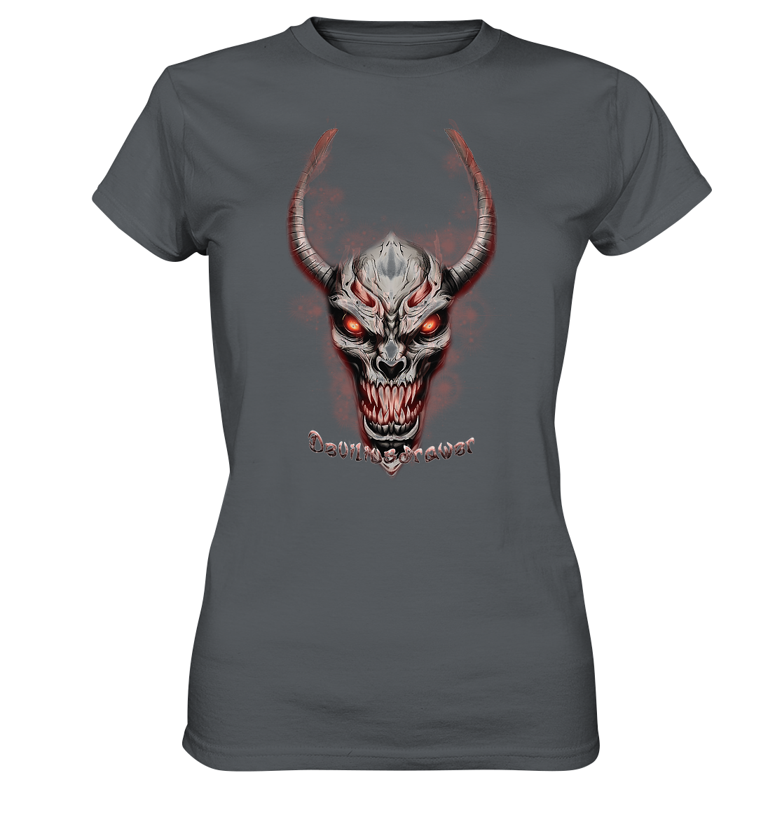 Deviliusdrawer Red Eyed Skeleton - Ladies Premium Shirt
