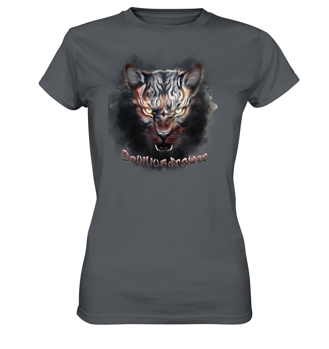 Deviliusdrawer Smoke Tiger - Ladies Premium Shirt