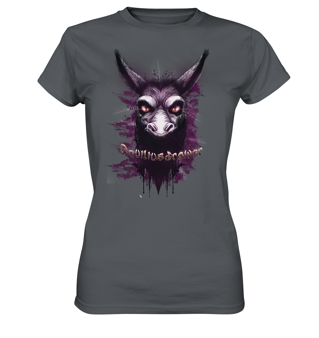 Deviliusdrawer Purple Donkey - Ladies Premium Shirt