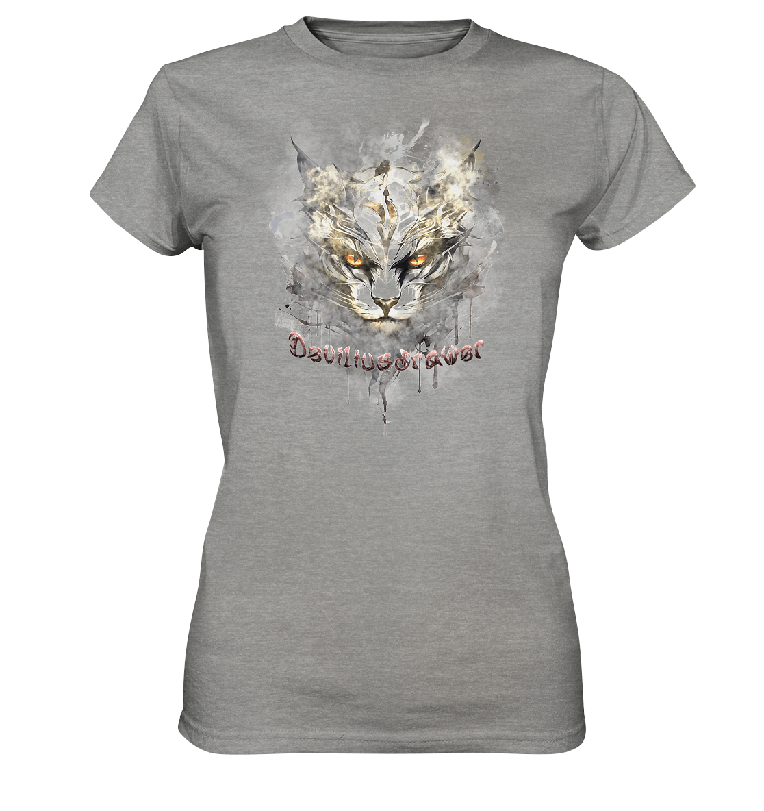 Deviliusdrawer White Catgod - Ladies Premium Shirt