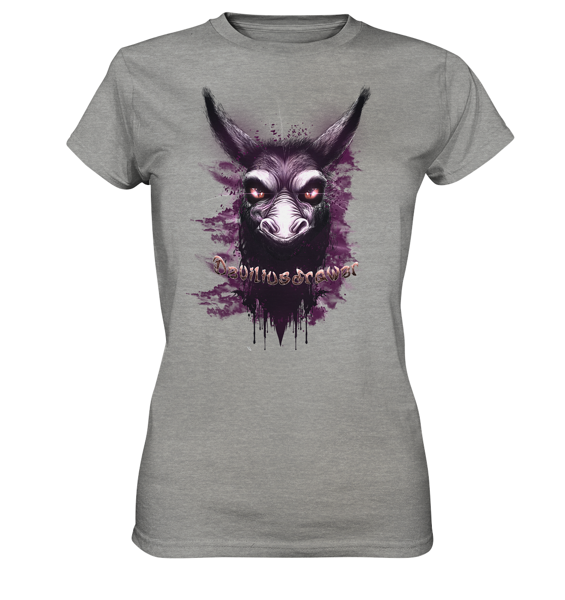 Deviliusdrawer Purple Donkey - Ladies Premium Shirt