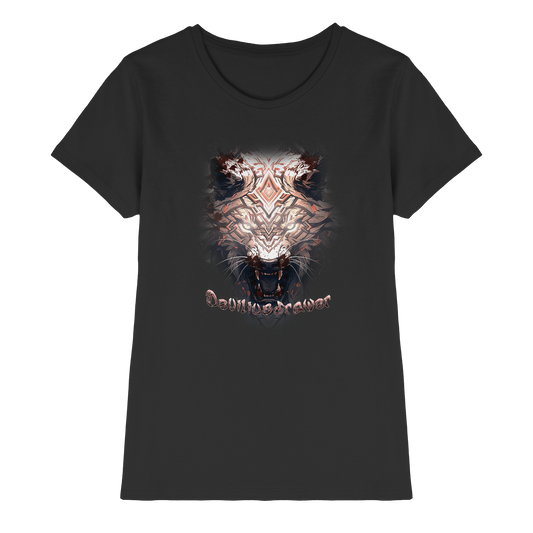 Deviliusdrawer Gold Metal Tiger - Ladies Premium Shirt