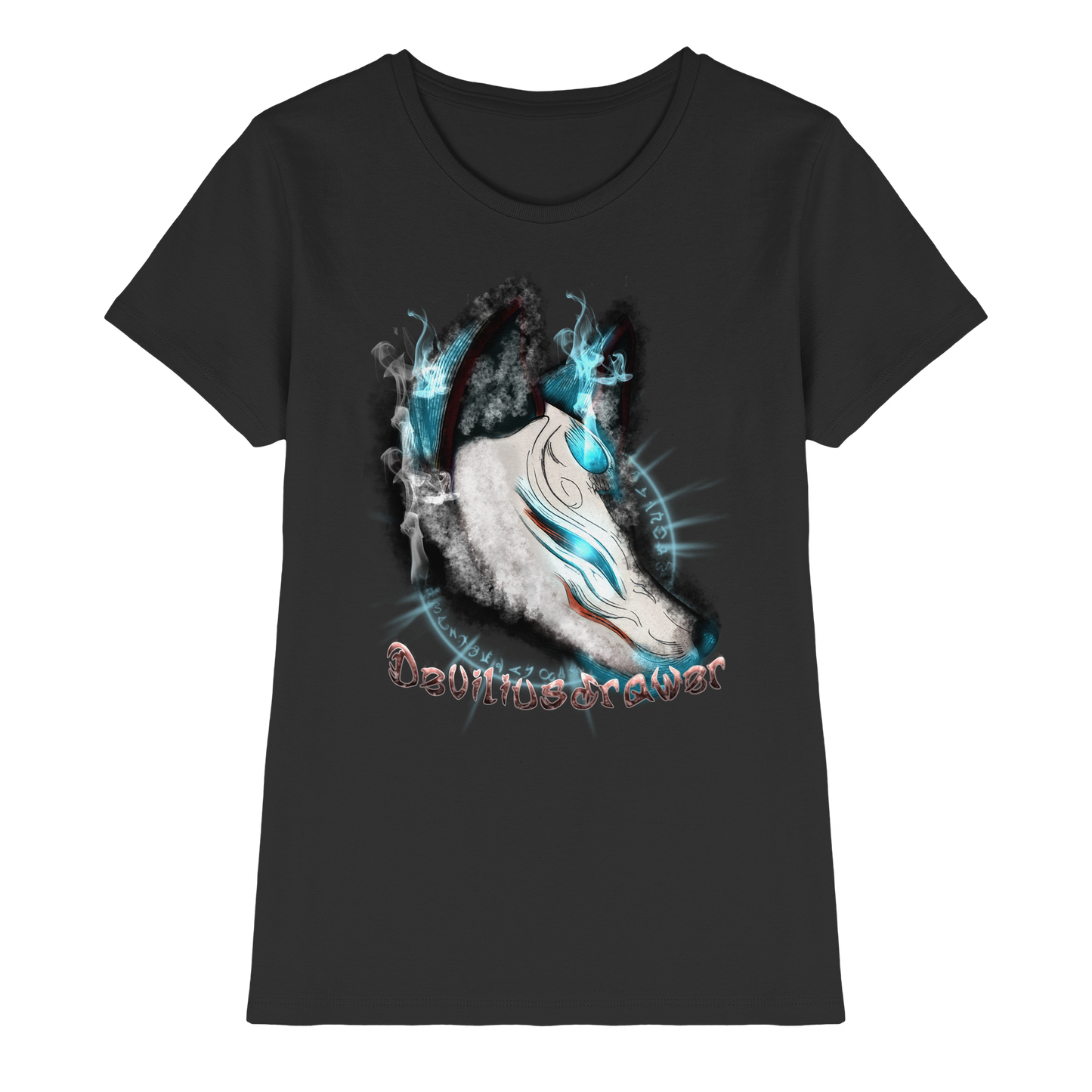 Deviliusdrawer Darkness Kitsune - Ladies Premium Shirt