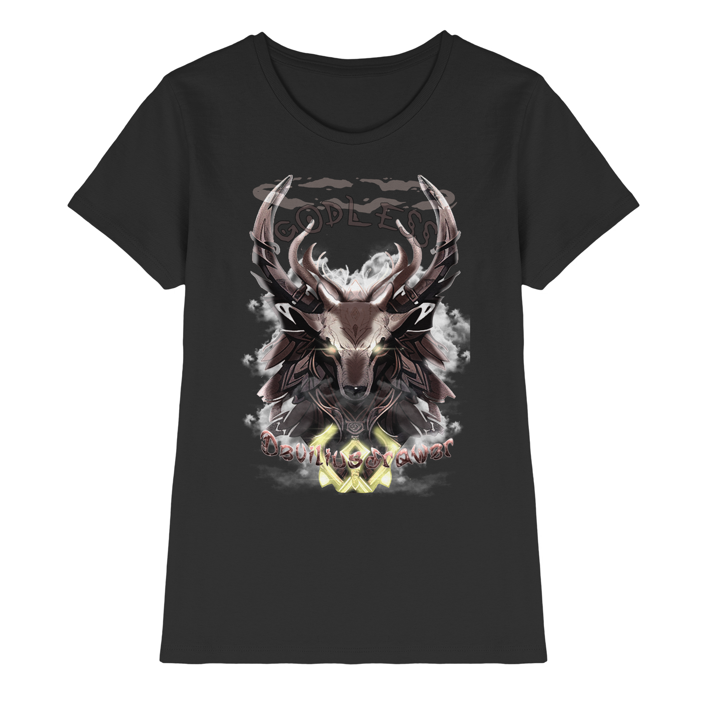 Deviliusdrawer Godless Deer - Ladies Premium Shirt