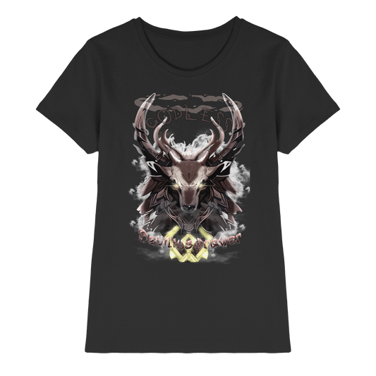 Deviliusdrawer Godless Deer - Ladies Premium Shirt