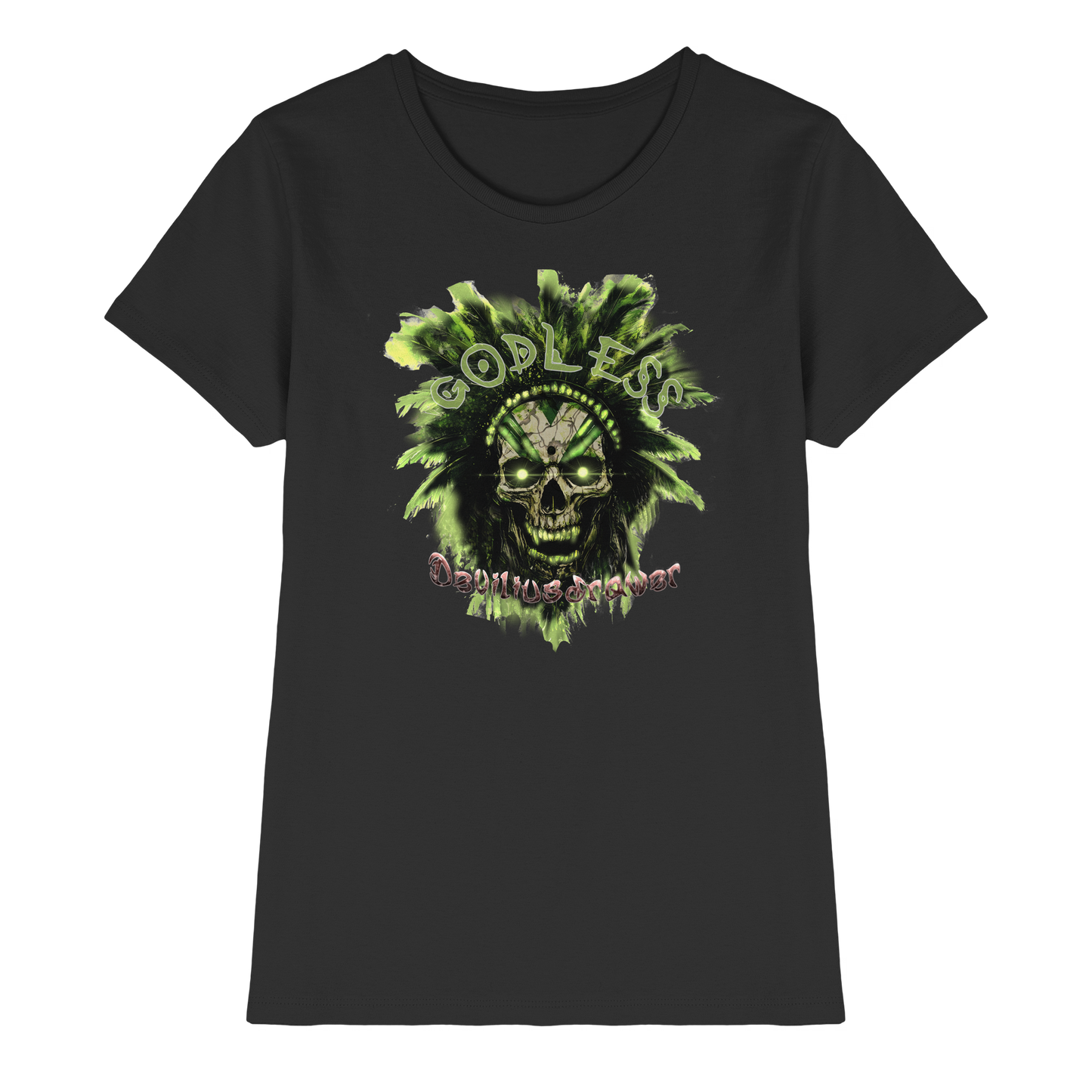 Deviliusdrawer Godless Skull - Ladies Premium Shirt