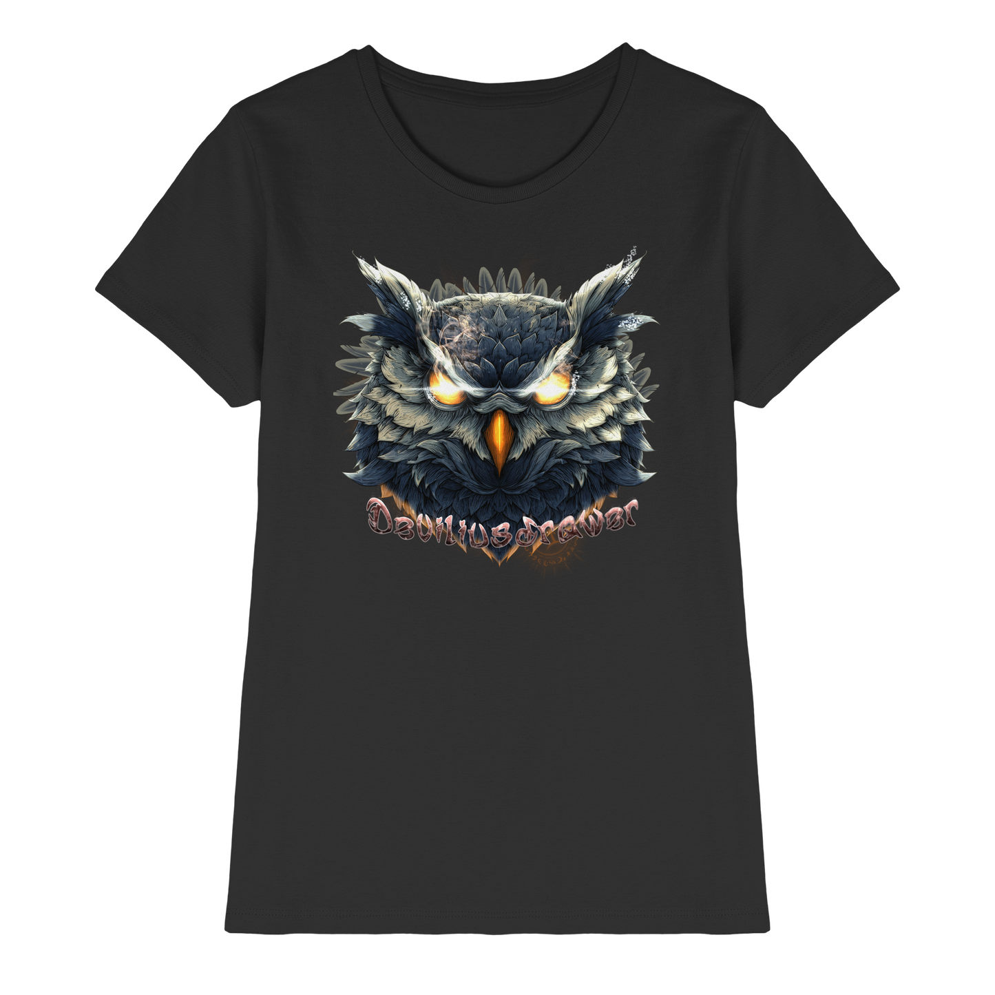 Deviliusdrawer Dark Fire Owl - Ladies Premium Shirt