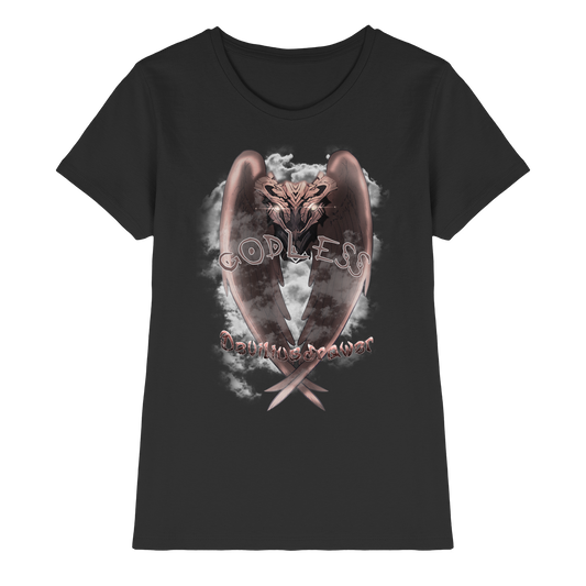 Deviliusdrawer Godless Owl - Ladies Premium Shirt