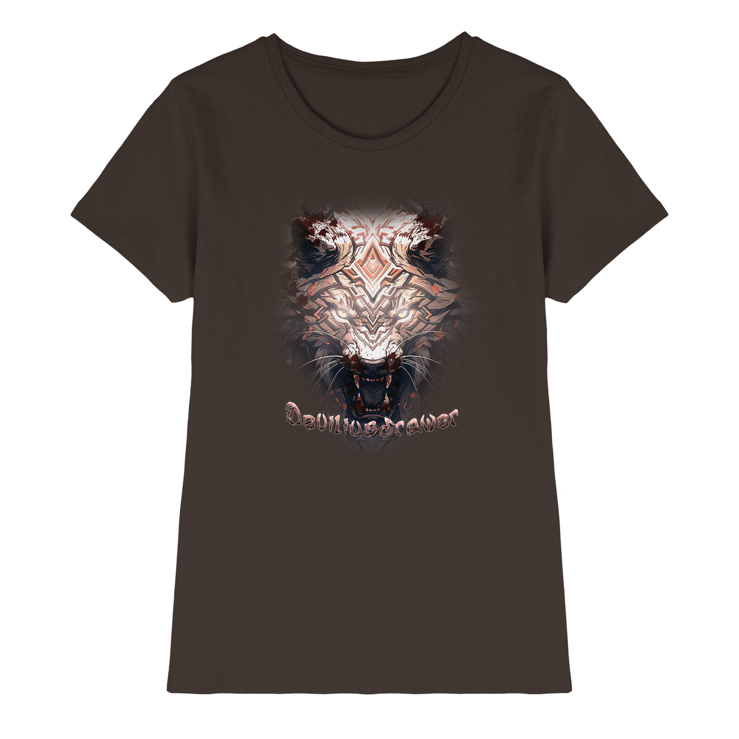 Deviliusdrawer Gold Metal Tiger - Ladies Premium Shirt