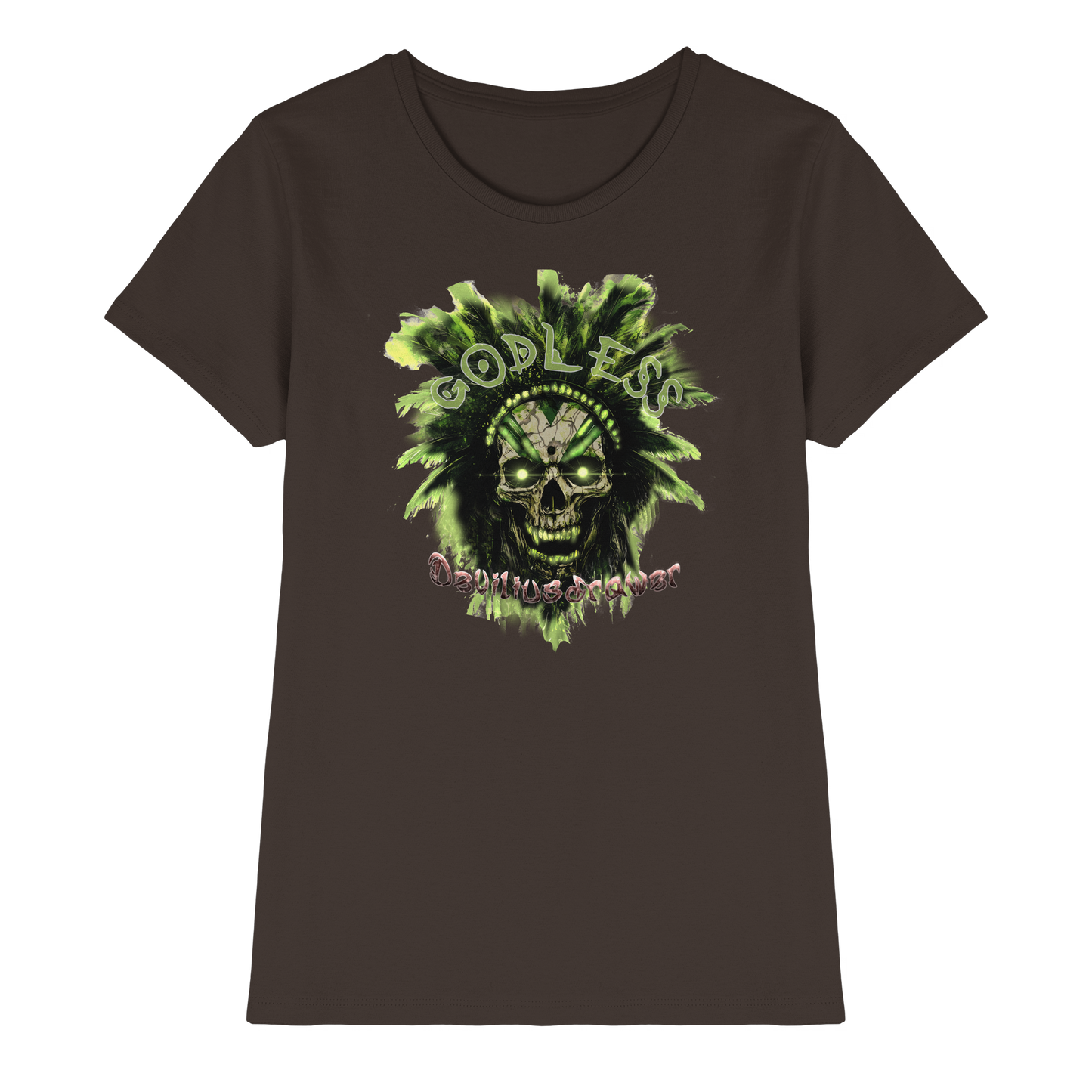 Deviliusdrawer Godless Skull - Ladies Premium Shirt