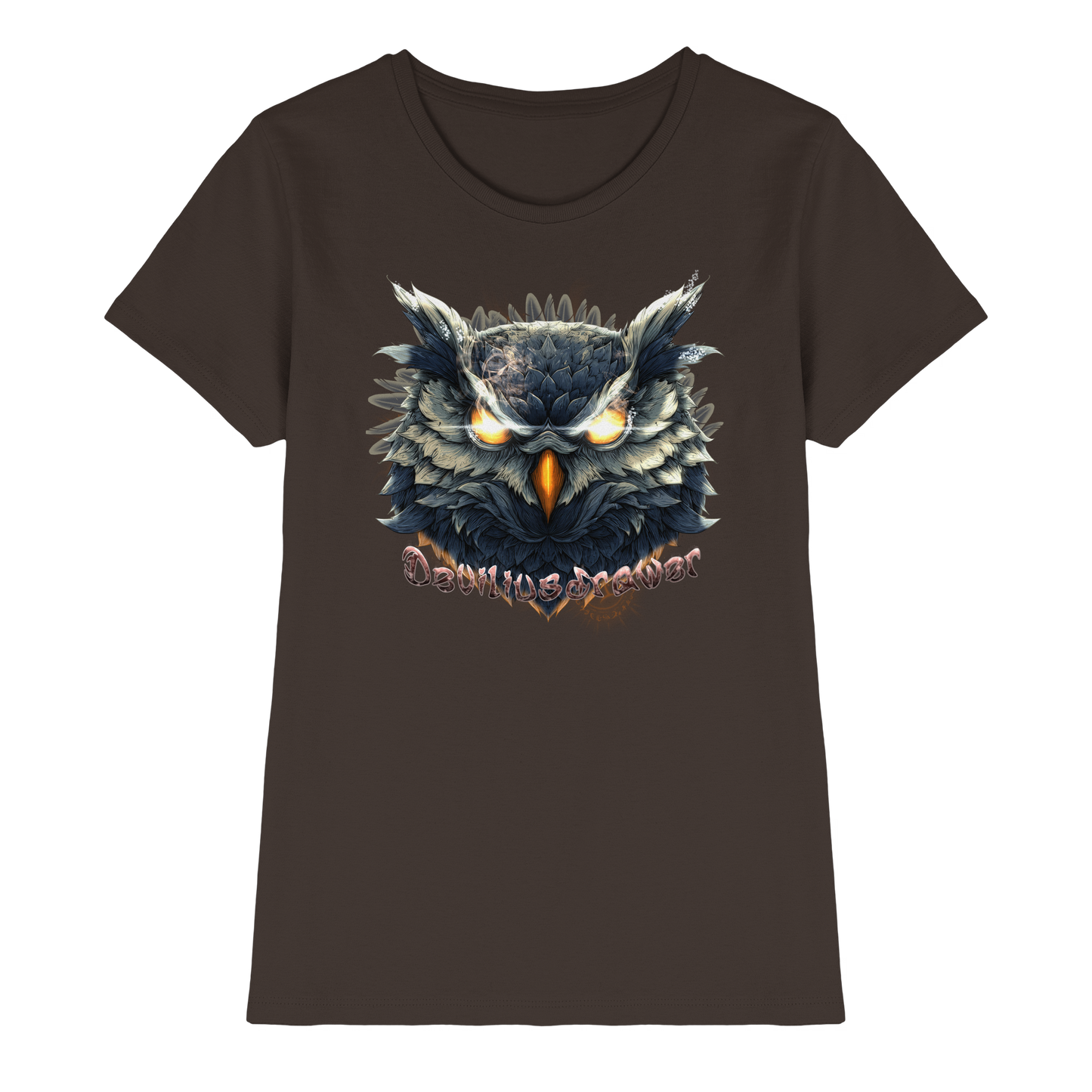 Deviliusdrawer Dark Fire Owl - Ladies Premium Shirt