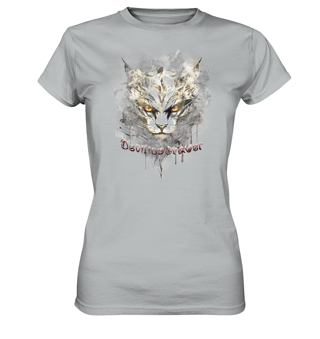 Deviliusdrawer White Catgod - Ladies Premium Shirt