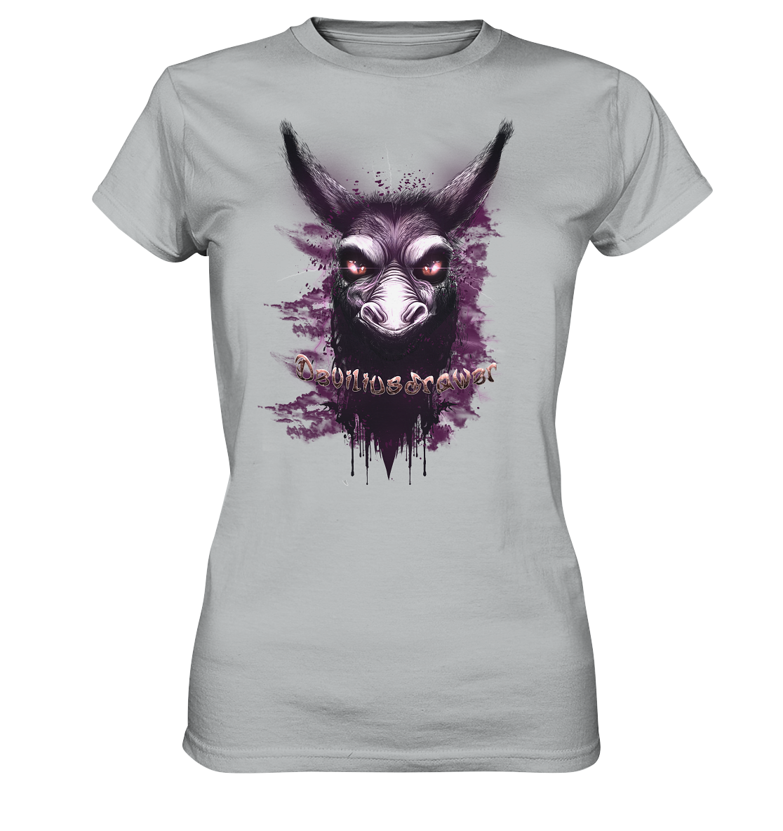 Deviliusdrawer Purple Donkey - Ladies Premium Shirt
