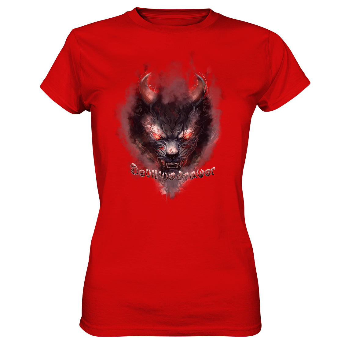Deviliusdrawer Red Smoked Cat - Ladies Premium Shirt
