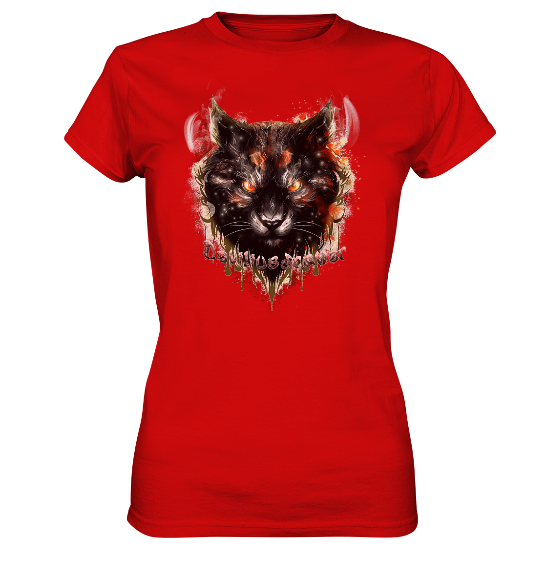 Deviliusdrawer Red Devil Cat - Ladies Premium Shirt