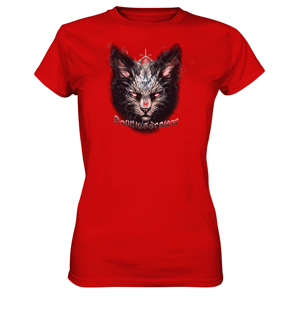 Deviliusdrawer Myshtical Redeyed Cat - Ladies Premium Shirt