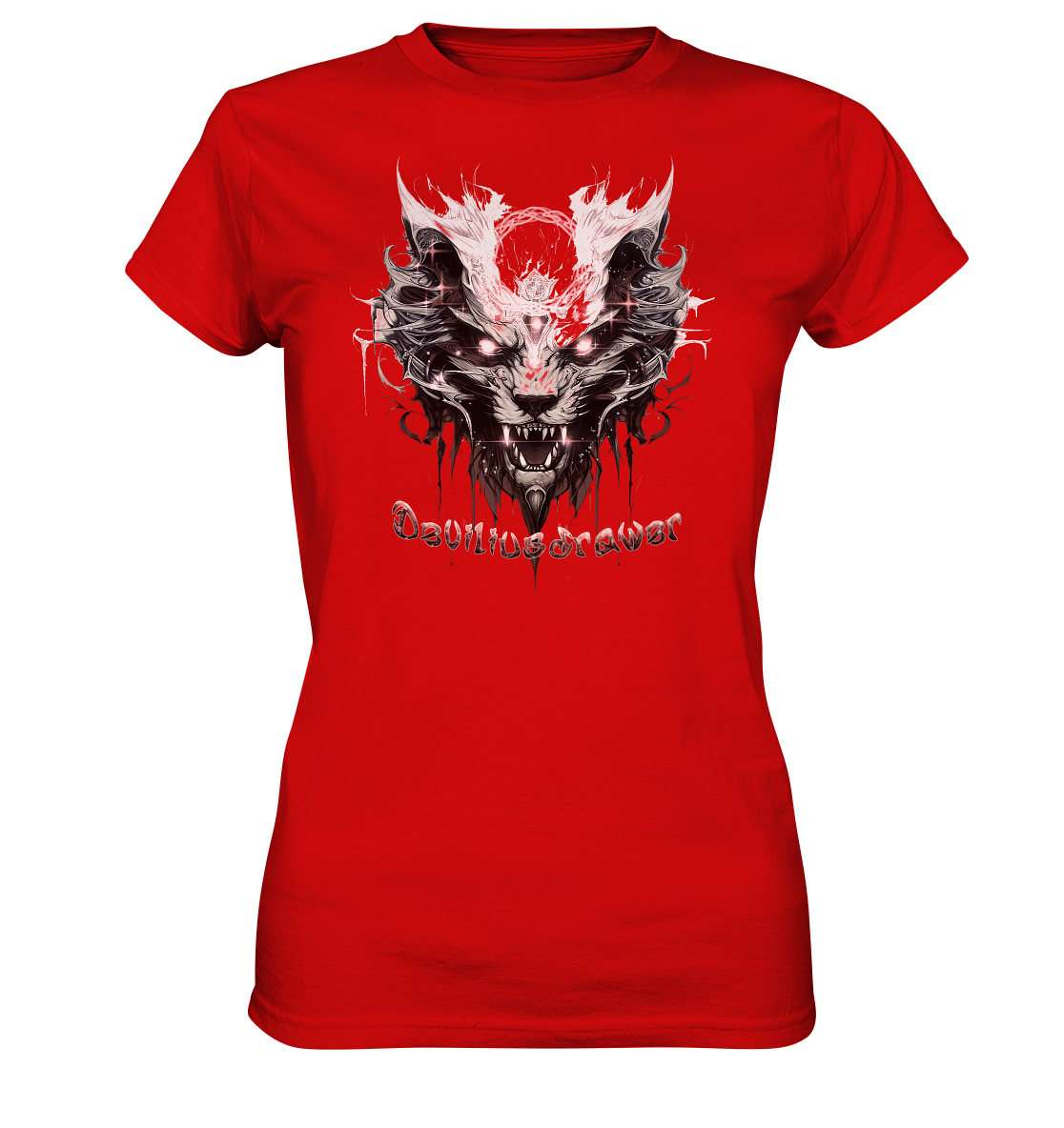 Deviliusdrawer Demonic Glow Cat - Ladies Premium Shirt