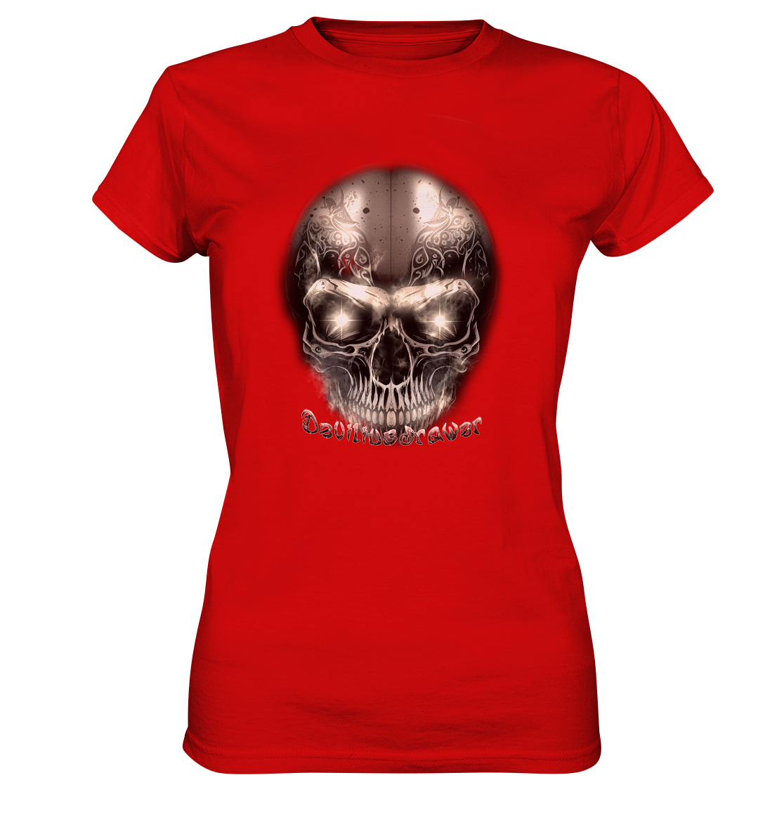 Deviliusdrawer Fire Skeleton Iron - Ladies Premium Shirt