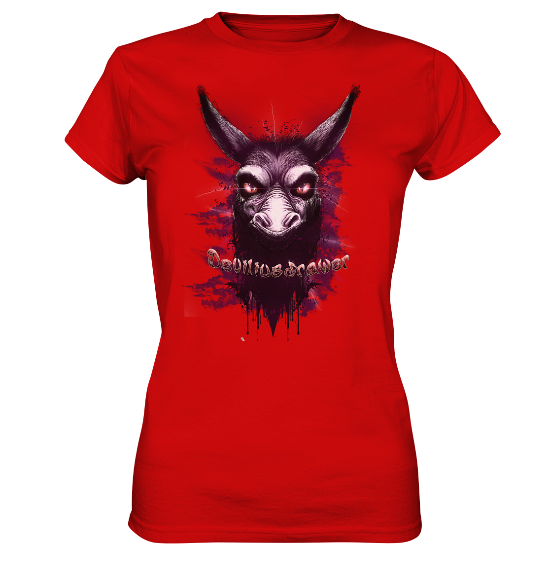 Deviliusdrawer Purple Donkey - Ladies Premium Shirt