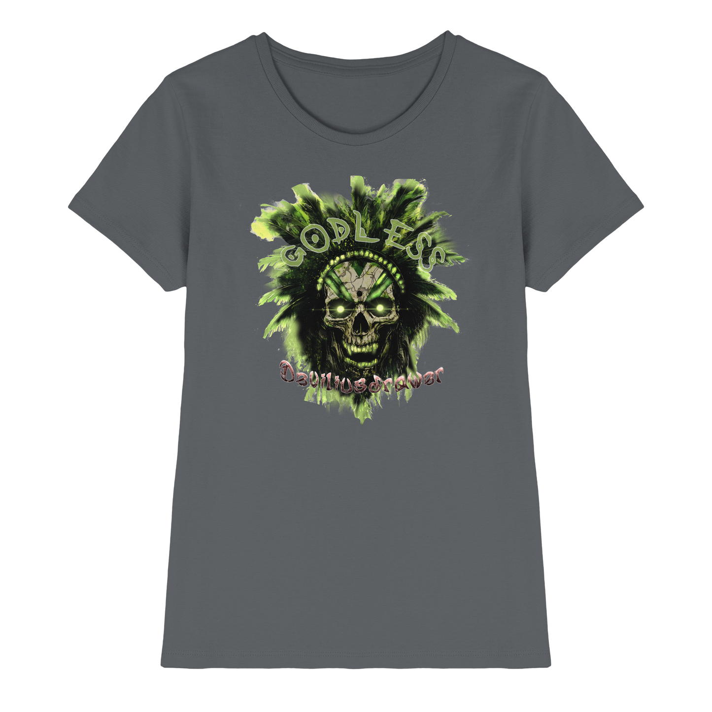 Deviliusdrawer Godless Skull - Ladies Premium Shirt