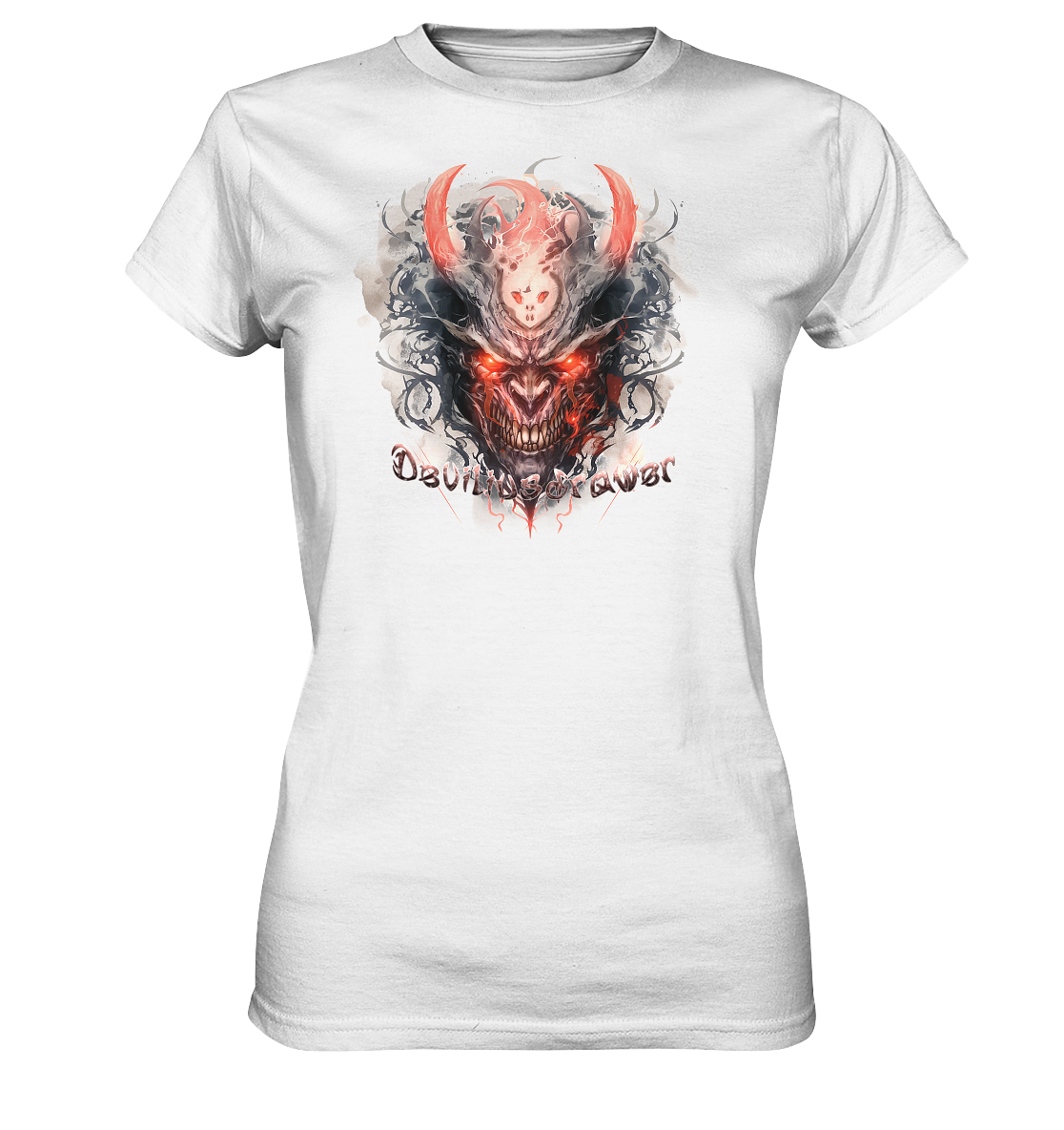 Deviliusdrawer Red Horn Devil - Ladies Premium Shirt
