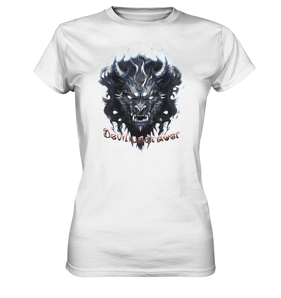Deviliusdrawer Dark Wolf Mask - Ladies Premium Shirt