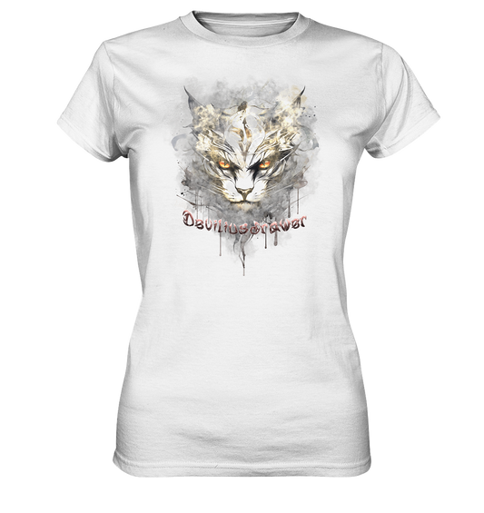 Deviliusdrawer White Catgod - Ladies Premium Shirt