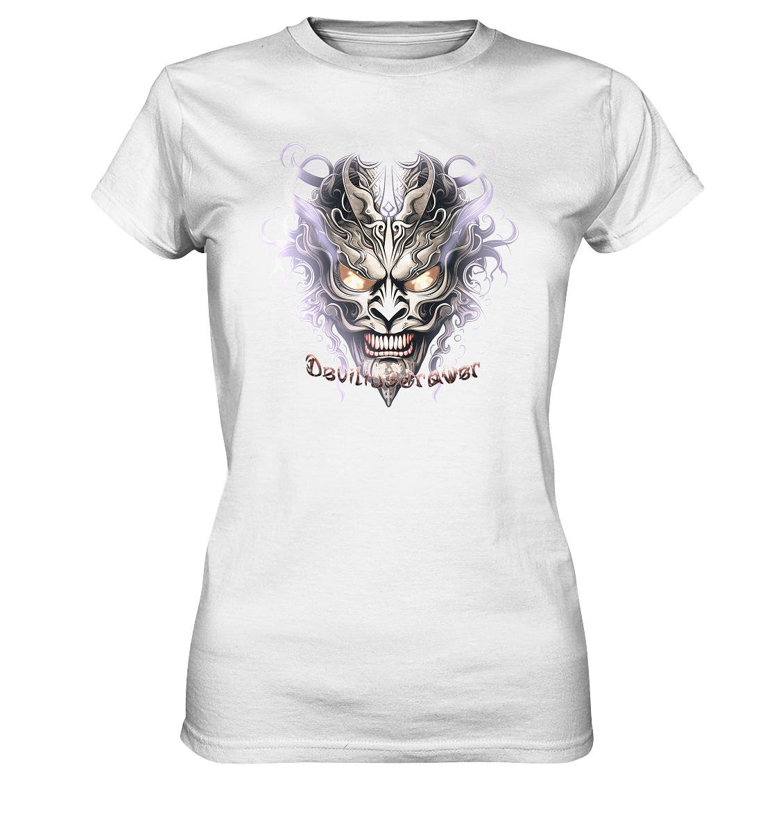 Deviliusdrawer Demon Mask Violet - Ladies Premium Shirt