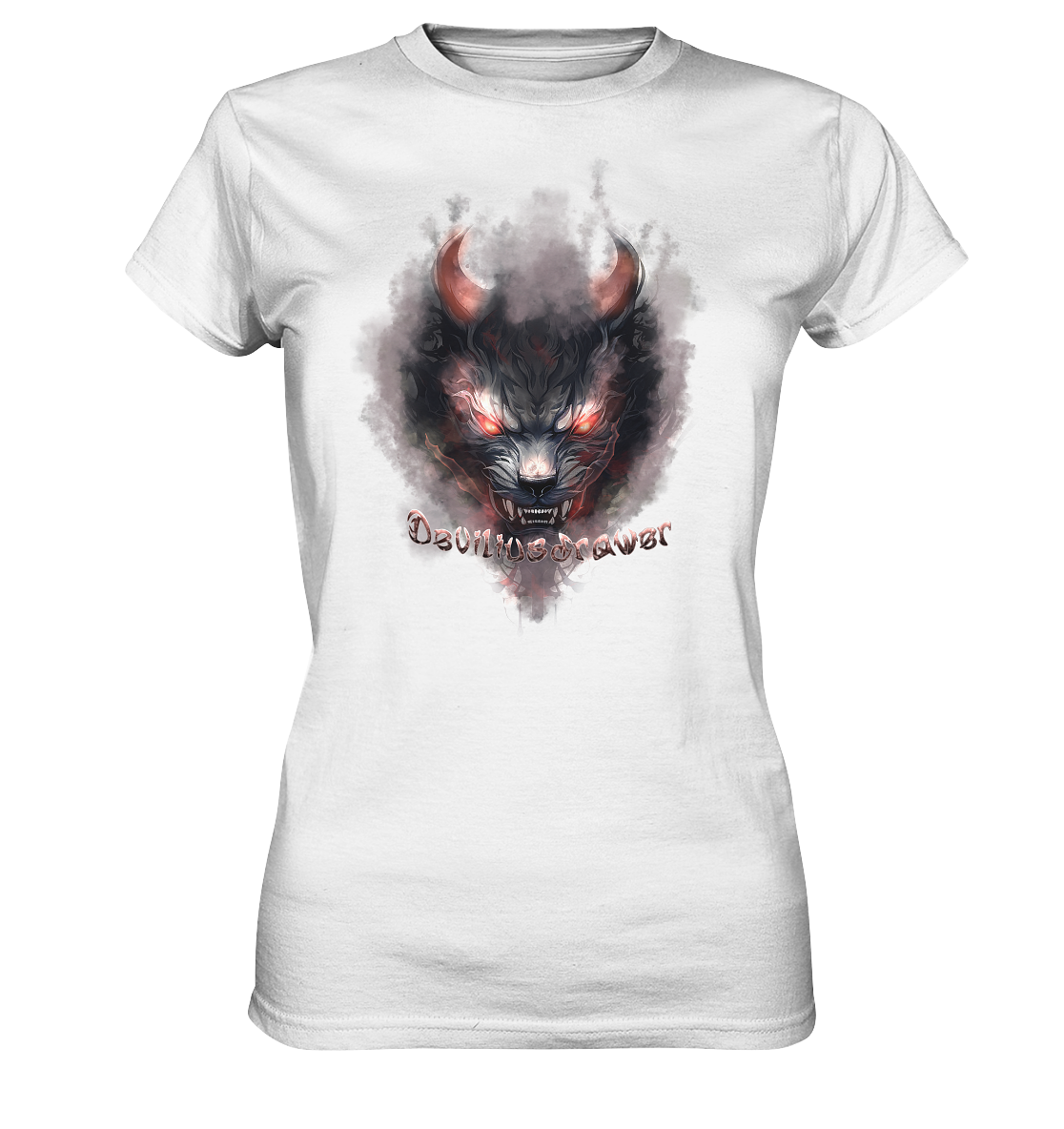 Deviliusdrawer Red Smoked Cat - Ladies Premium Shirt